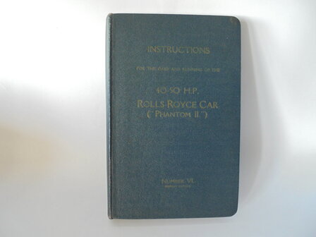 RR book 007	instructieboek	Rolls Royce	40-50 HP (Phantom II)