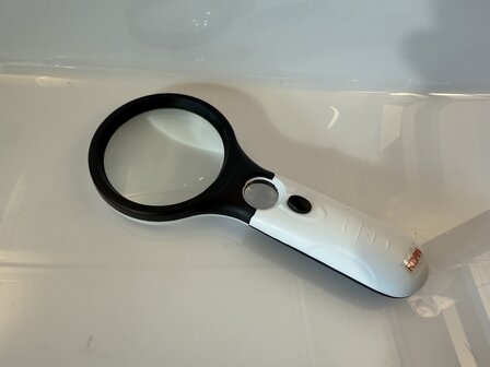 Handloep wit met 3X LED