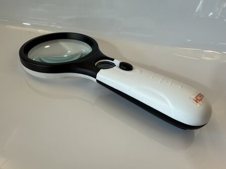 Handloep wit met 3X LED