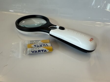 Handloep wit met 3X LED