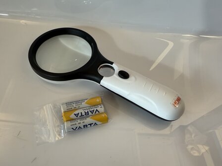 Handloep wit met 3X LED