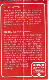 kaartleesmeter (plastic) oud!