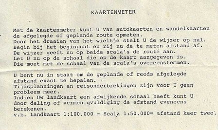 Kaartleesmeter met wieltje + compasje
