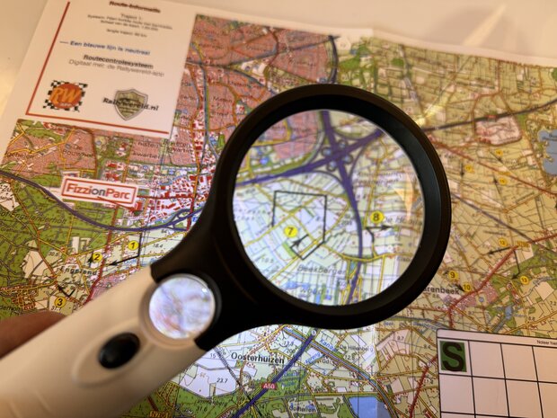 Handloep wit met 3X LED