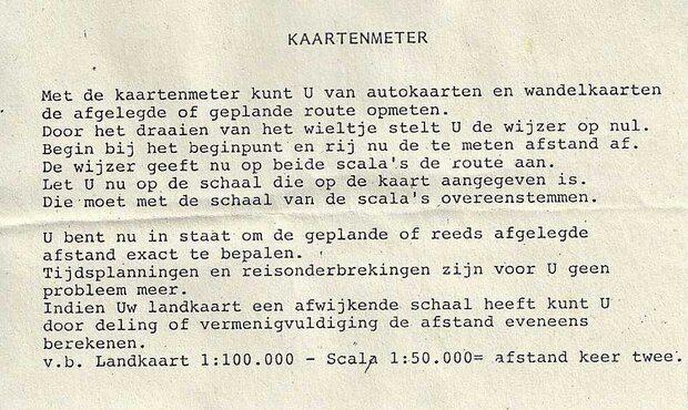 Kaartleesmeter met wieltje + compasje